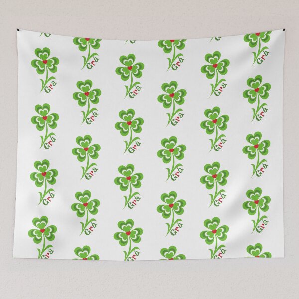 Item preview, Grá Gaeilge Love in Irish Language with a Shamrock designed and sold by IrishQuirk2021.