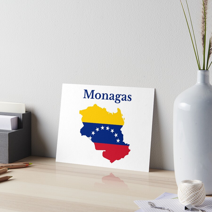 Lámina Rígida Diseño De Mapa Del Estado De Monagas Venezuela De Marosharaf Redbubble 6041