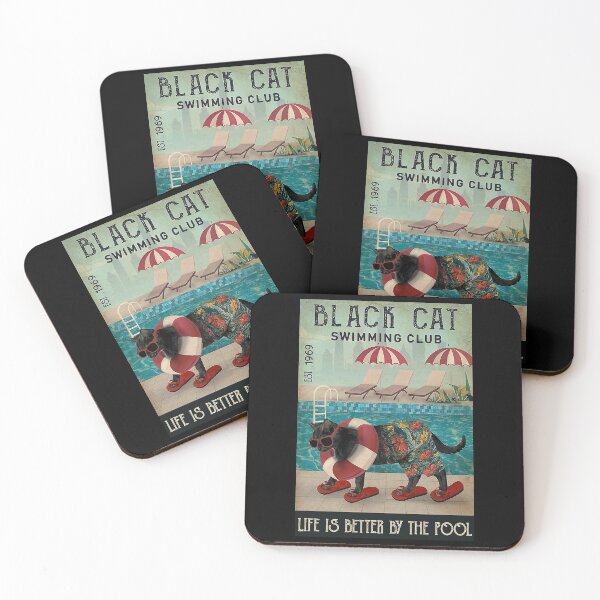 Item preview, Funny Swimming Black Cat designed and sold by Douglafa.