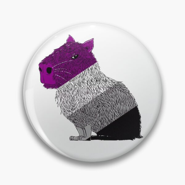 Item preview, Asexual Pride Capybara designed and sold by oddlybigbear.