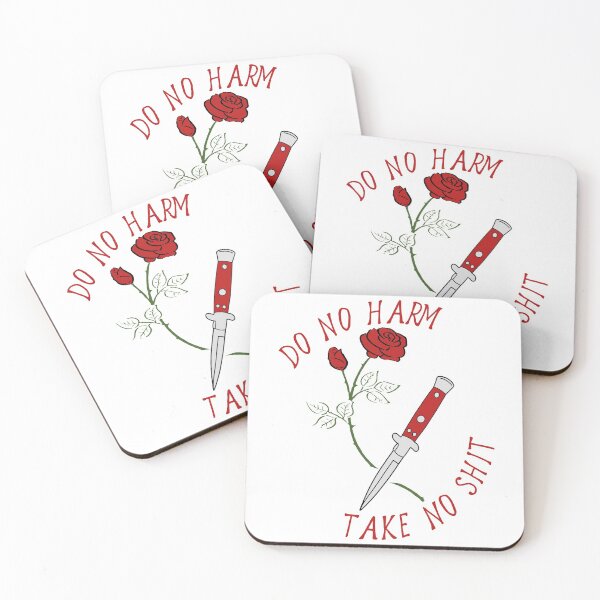 Item preview, Do No Harm Take No Shit - Rose, Knife, Aesthetic, Punk, Self Care, Mental Health designed and sold by SpaceDogLaika.