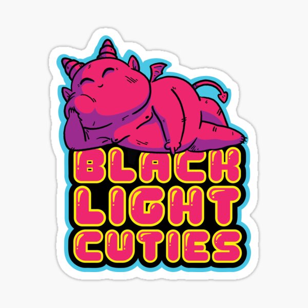 Black Light Cuties Logo - #02 Sticker