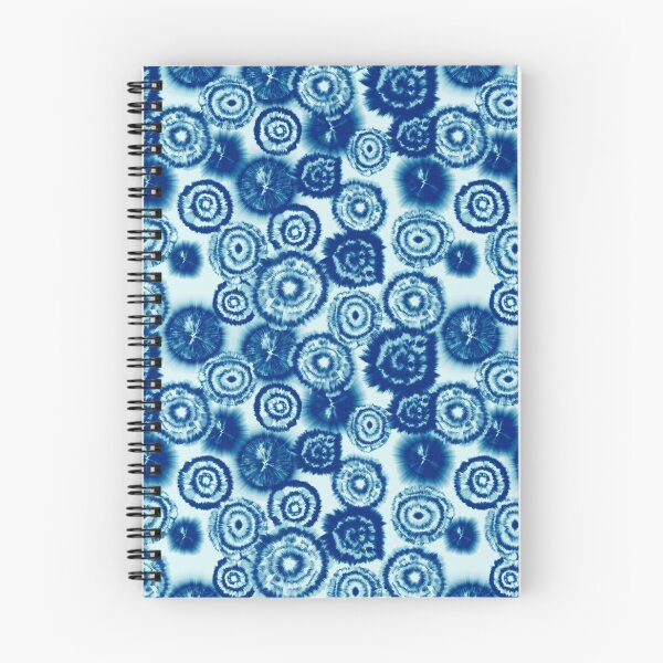 Aperçu de l'œuvre Teinture de cravate circulaire bleue créée et vendue par vanidesign.
