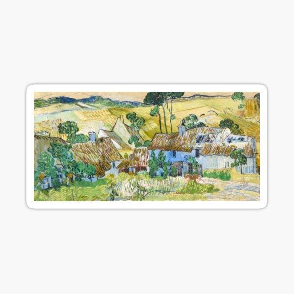 Item preview, Farms Near Auvers Painting By Vincent Van Gogh designed and sold by JDesigningMO.