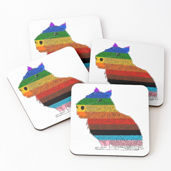 Item preview, Capybara Inclusive Pride Capybara designed and sold by oddlybigbear.