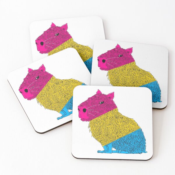 Item preview, Pansexual Pride Capybara designed and sold by oddlybigbear.
