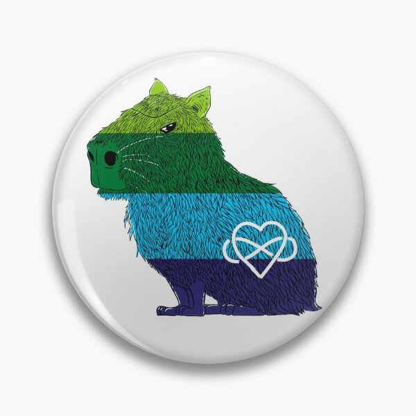Item preview, Polyamorous Pride Capybara designed and sold by oddlybigbear.