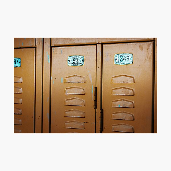 Triple Orange Locker Photographic Print