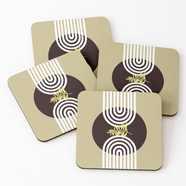Item preview, Double Mid Century White Rainbows designed and sold by zibziby.
