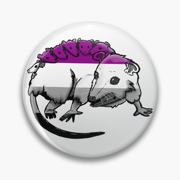 Item preview, Asexual Pride Opossum designed and sold by oddlybigbear.