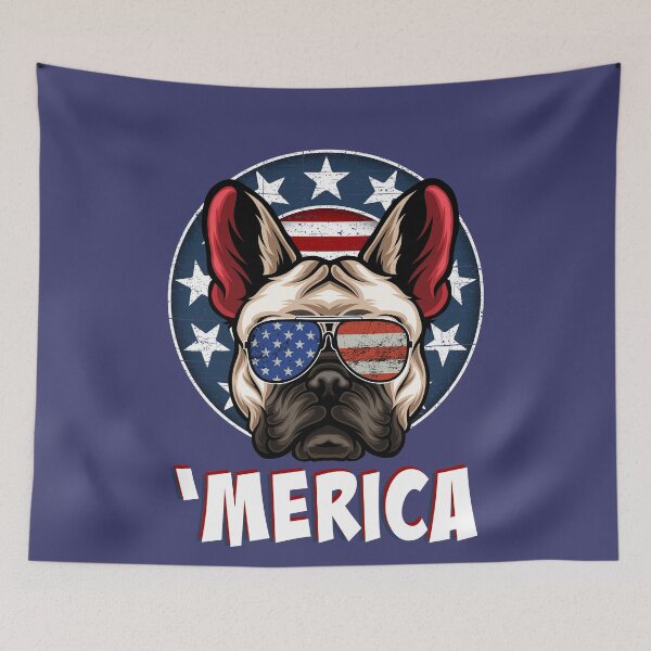 Item preview, Merica French Bulldog 4th of July Independence Day Frenchie  designed and sold by wdyoungblood.