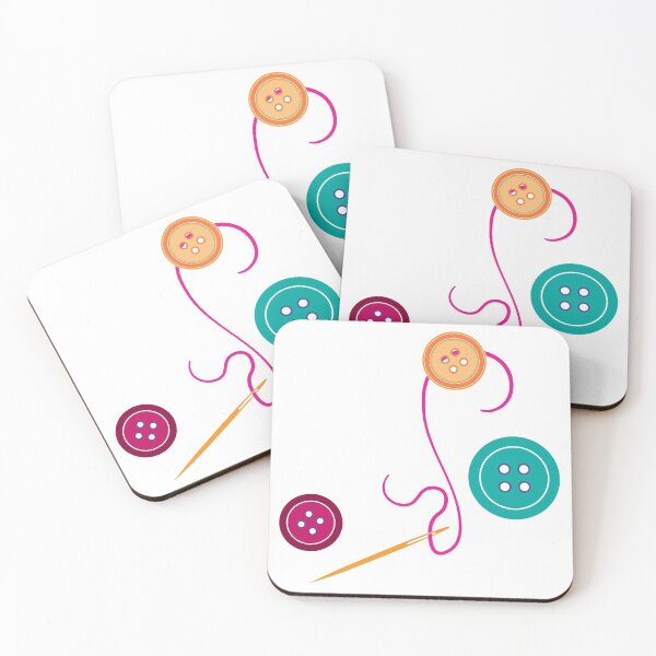 Item preview, Calling all Sewists! Needle, Thread, Buttons icons on white designed and sold by Susan Marie Williams.