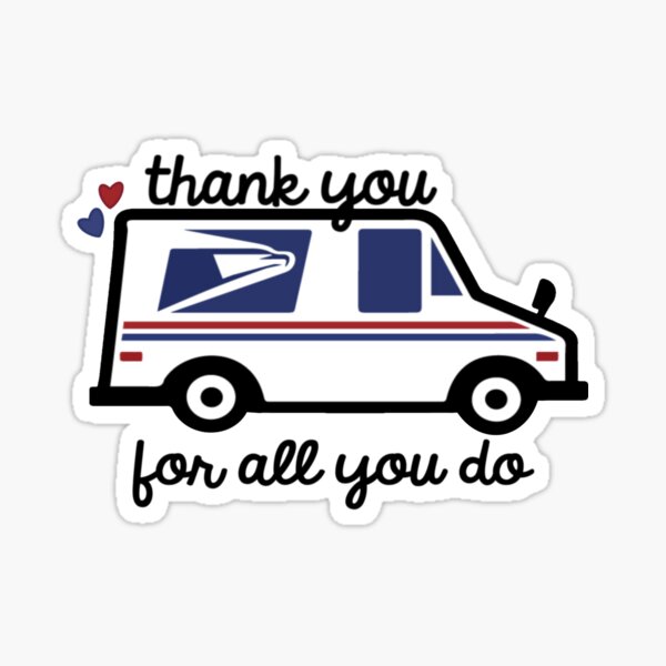 Item preview, mailbox thank you sticker designed and sold by Multimedia By Holly.