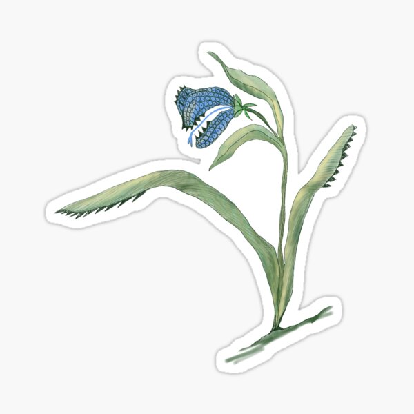 Monster Blue Flower Sticker