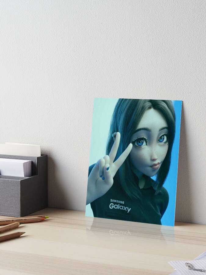 Samsung virtual assistant Sam fanart Art Board Print for Sale by Oyenpaws