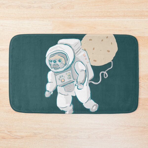 Item preview, Astronaut Pug Art with Cookie designed and sold by Furbabynanigans.