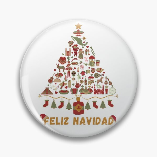 Item preview, Feliz Navidad Mexico | Arbol de Navidad Compuesto de Simbolos de Cultura de Mexico designed and sold by InkItStudio.