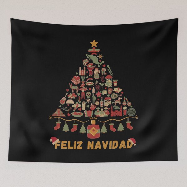 Item preview, Feliz Navidad Mexico | Arbol de Navidad Compuesto de Simbolos de Cultura de Mexico designed and sold by InkItStudio.