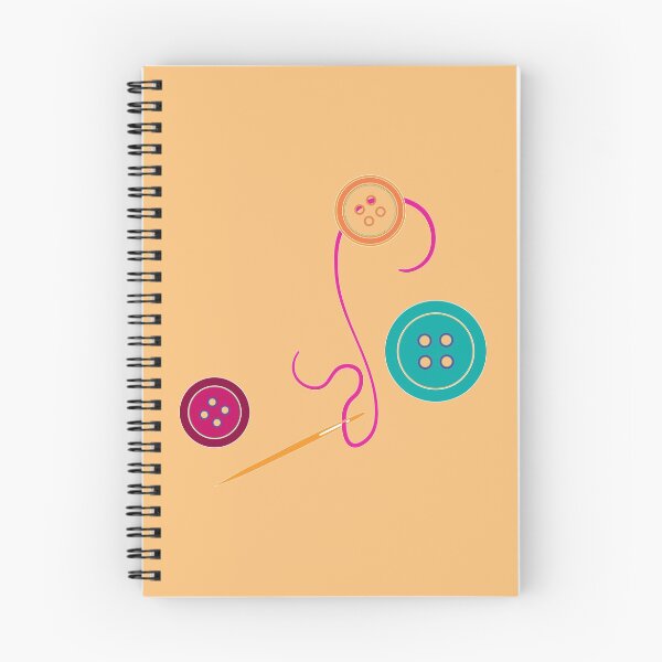 Item preview, Calling all Sewists! Needle, Thread, Buttons icons on dusky yellow designed and sold by Susan Marie Williams.
