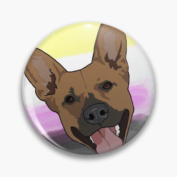 Item preview, Non binary pride Belgian Malinois mix designed and sold by LeahcarsArt.