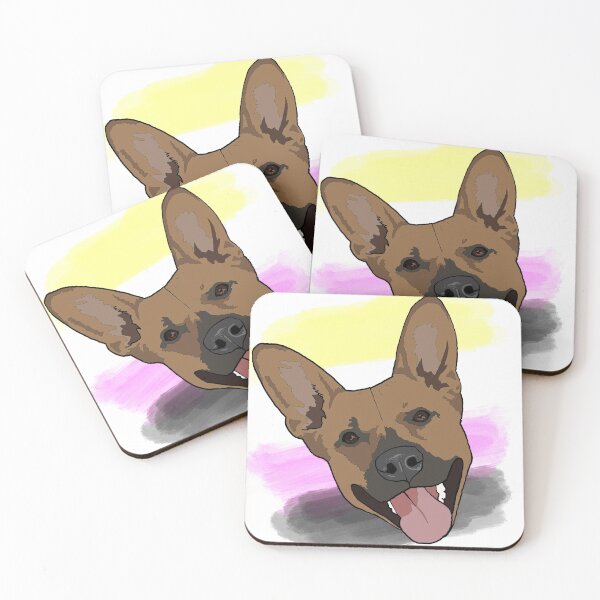 Item preview, Non binary pride Belgian Malinois mix designed and sold by LeahcarsArt.