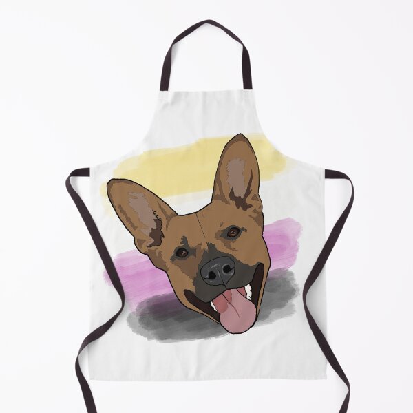 Item preview, Non binary pride Belgian Malinois mix designed and sold by LeahcarsArt.