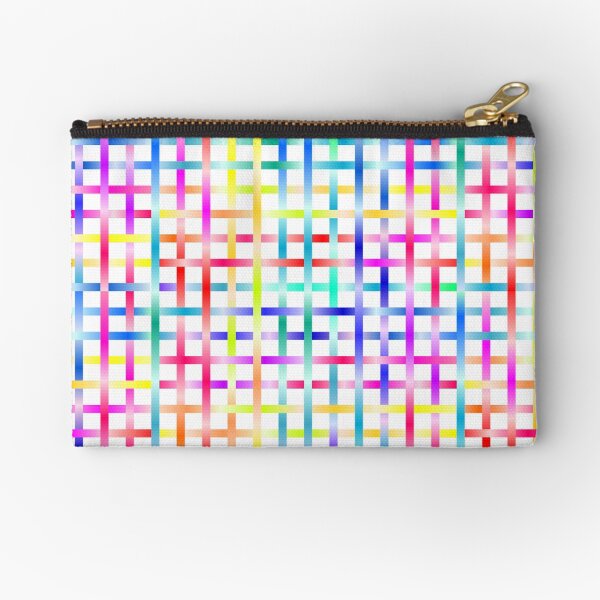 Strips Rainbow Zipper Pouch