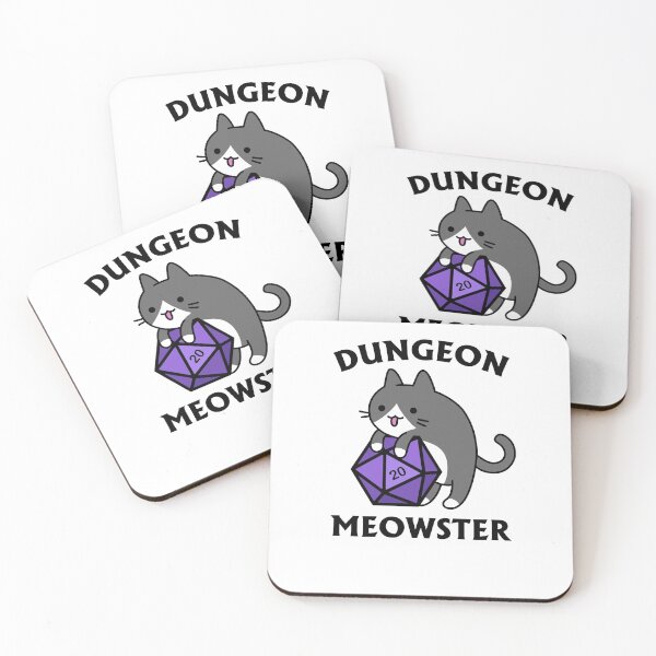 Item preview, Dungeon Meowster Tuxedo Cat with D20 designed and sold by Cute N' Nerdy Shop.