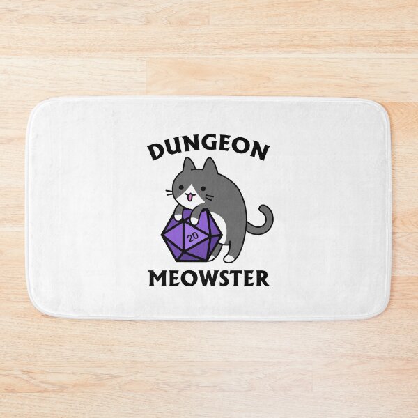 Item preview, Dungeon Meowster Tuxedo Cat with D20 designed and sold by Cute N' Nerdy Shop.