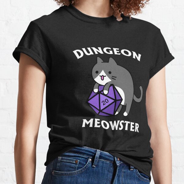 Item preview, Dungeon Meowster Tuxedo Cat with D20 designed and sold by Cute N' Nerdy Shop.