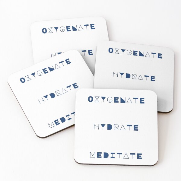 Item preview, Oxygenate, Hydrate, Meditate - Royal Blue designed and sold by visual-samadhi.
