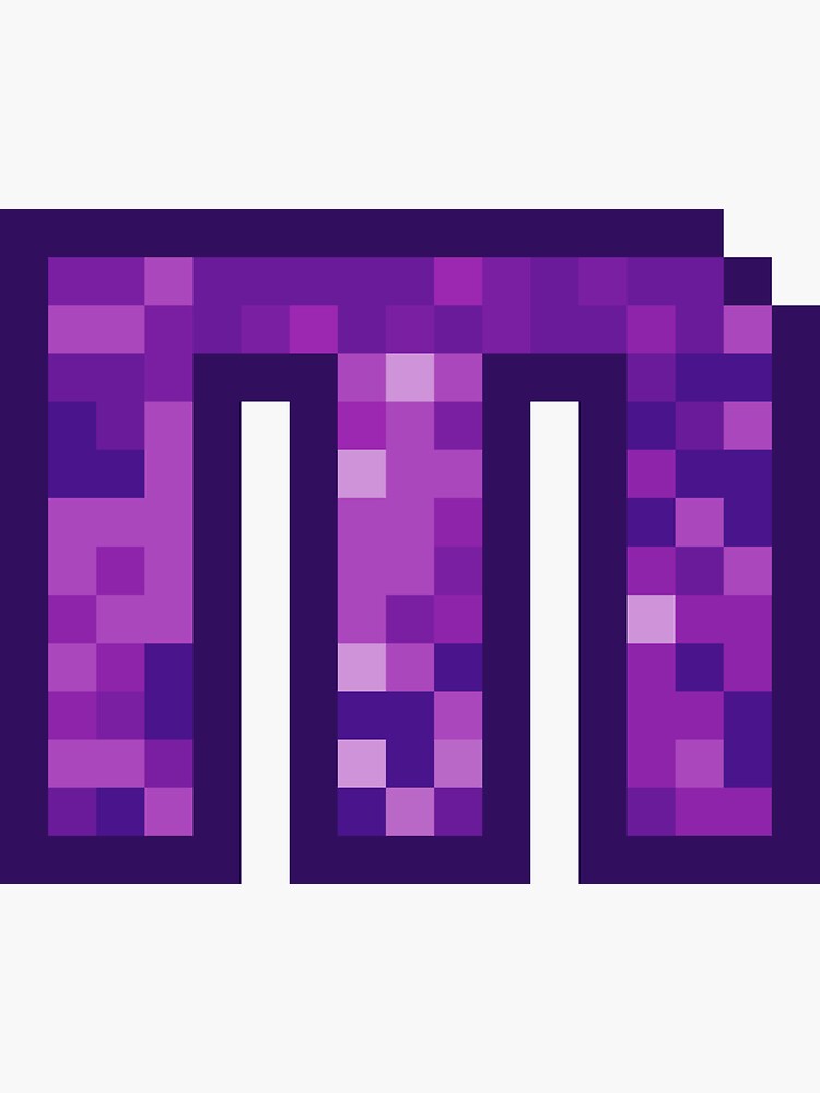 Letter Art Purple Retro Pixel Pattern - M | Sticker