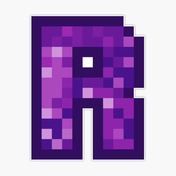 Letter Art Purple Retro Pixel Pattern - M Poster for Sale by dylanxh