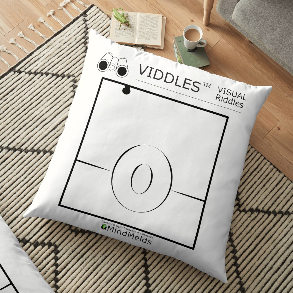 Viddle - Visual Riddles Cowboy Floor Pillow