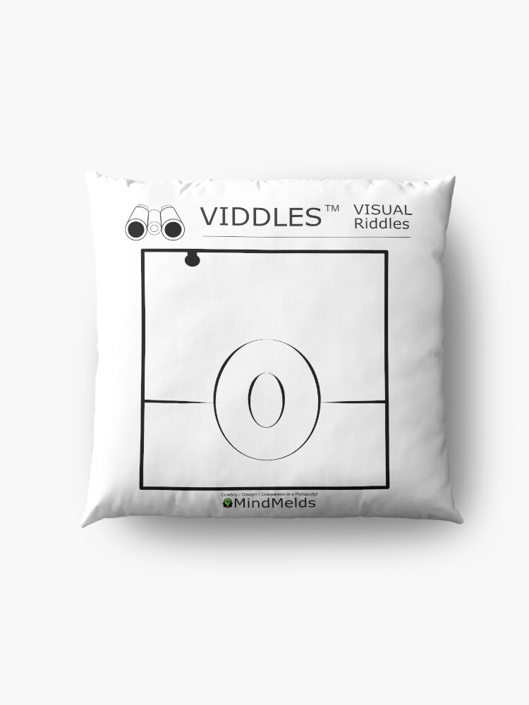 Alternate view of Viddle - Visual Riddles Cowboy Floor Pillow