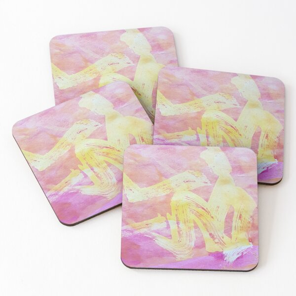 Item preview, watercolor study in pink and ochre by EK Aida designed and sold by EsterKarenAida.