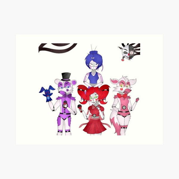 Fnaf Sister Location Five Nights At Freddys Scott Cawthon Ennard Baby Ballora Funtime Freddy Foxy Art Prints Redbubble