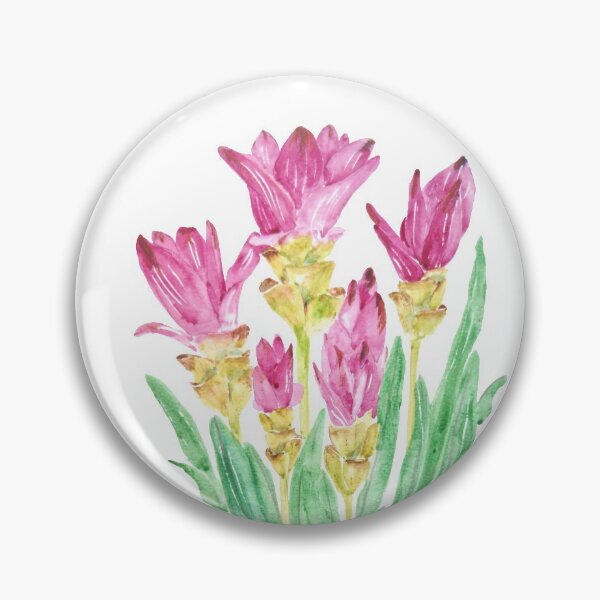 Item preview, hand painted siam tulips flowers watercolor  designed and sold by ColorandColor.
