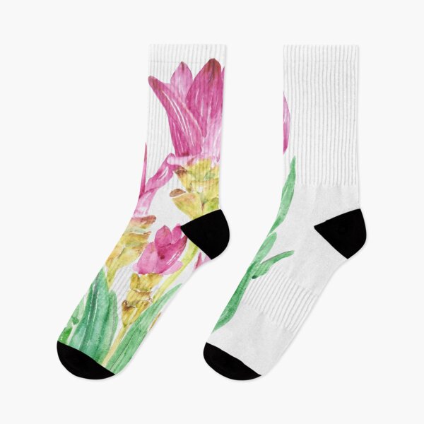 Item preview, hand painted siam tulips flowers watercolor  designed and sold by ColorandColor.