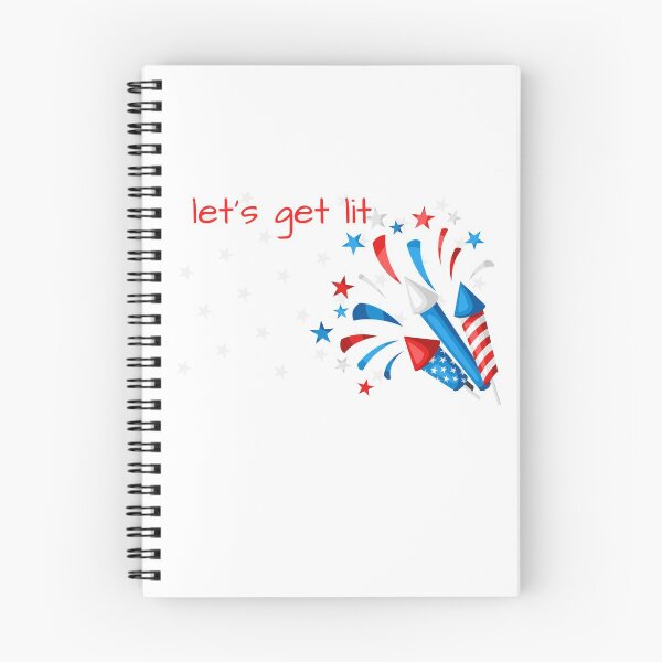 Item preview, let's get lit fireworks design #FourthofJuly2021 designed and sold by GeoTeasters.