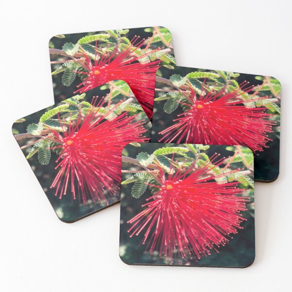 Item preview, Red Fairy Duster Flower designed and sold by SunnyDesignsCo.