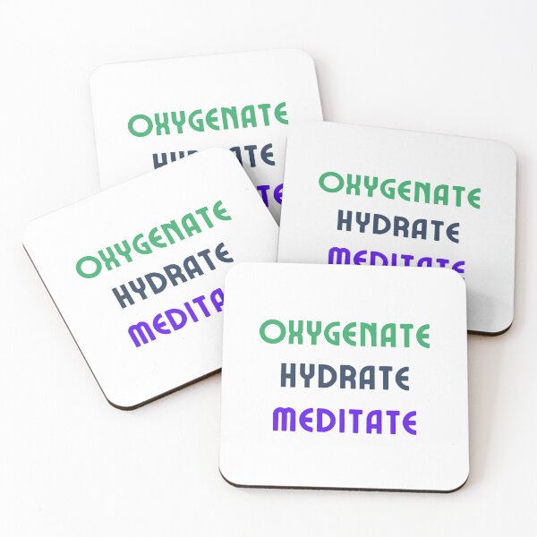 Item preview, Oxygenate, Hydrate, Meditate - Blues designed and sold by visual-samadhi.