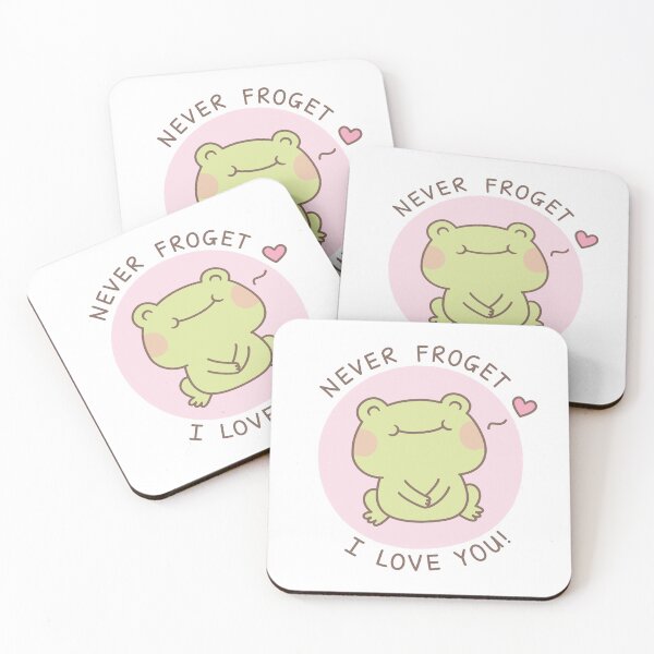 Item preview, Cute Frog Never Froget I Love You Love Pun designed and sold by rustydoodle.