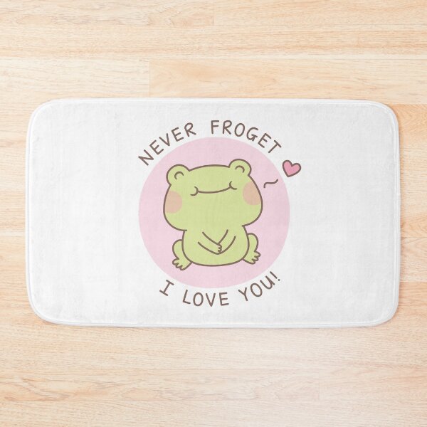 Item preview, Cute Frog Never Froget I Love You Love Pun designed and sold by rustydoodle.