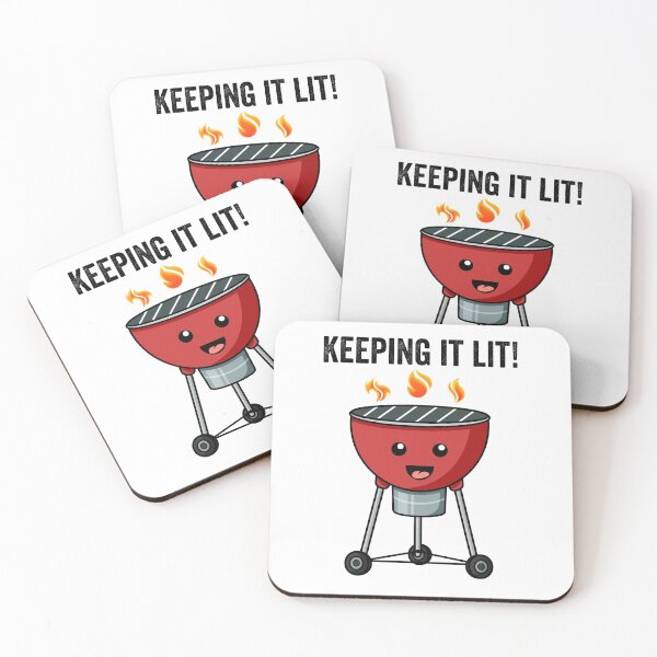 Item preview, Keeping It Lit BBQ Barbeque Summer Kawaii designed and sold by MeowsAndMakes.