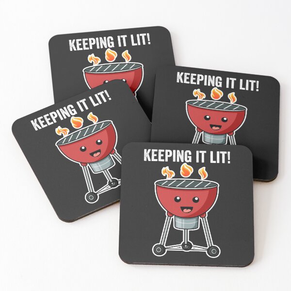 Item preview, Keeping It Lit BBQ Barbeque Summer Kawaii designed and sold by MeowsAndMakes.