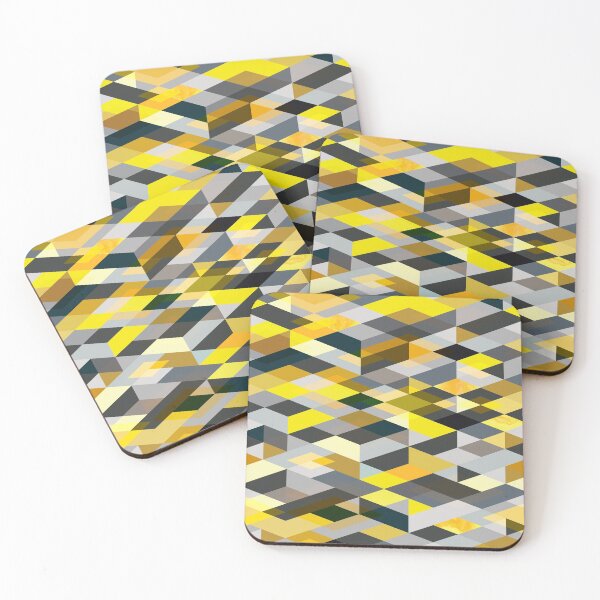 Item preview, Rhapsody Jewelled Yellow Grey Modern Abstract Geo designed and sold by Cecilia Mok.
