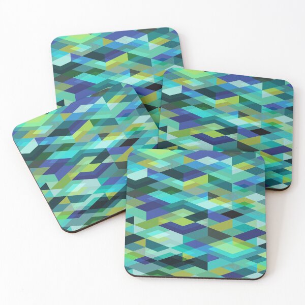 Item preview, Rhapsody Jewelled Peacock Blue Green Modern Abstract Geo designed and sold by Cecilia Mok.
