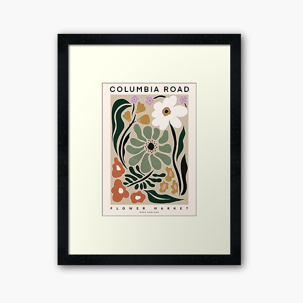 Flower Market Beautiful Columbia Road Poster Framed Art Print
