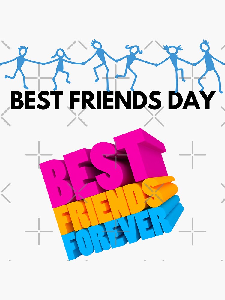 "Best Friends Day" Sticker for Sale by Lomyn Redbubble